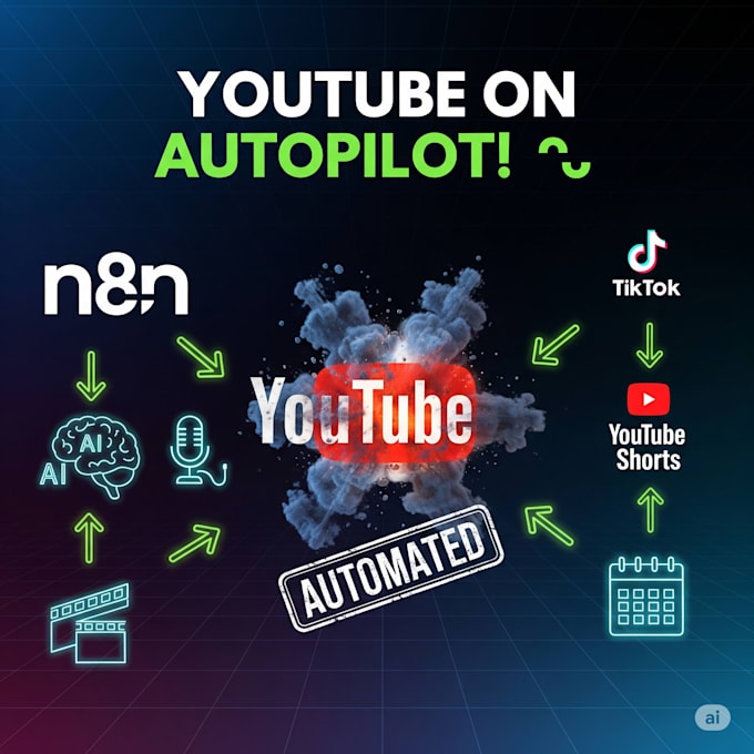 create youtube or tiktok automation workflow in n8n and make com