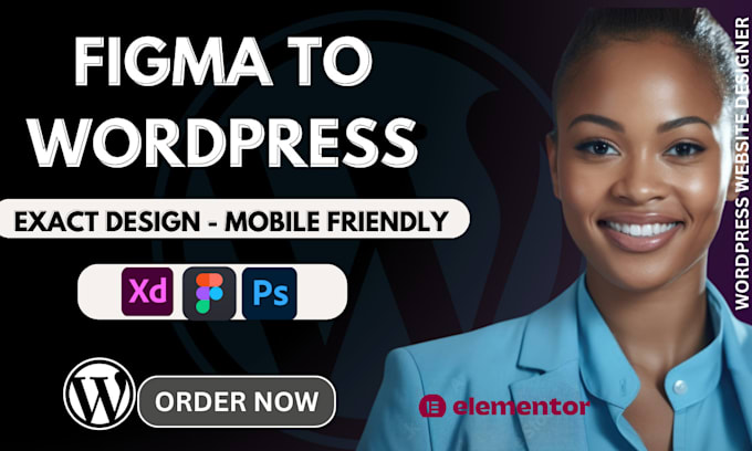 Convert figma to wordpress using elementor or block editor, psd to ...