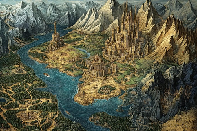 make a fantasy map for rpg fantasy