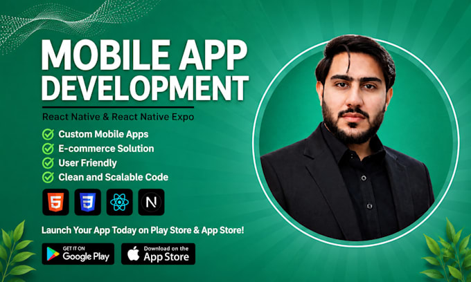 develop ios and android mobile app using react native