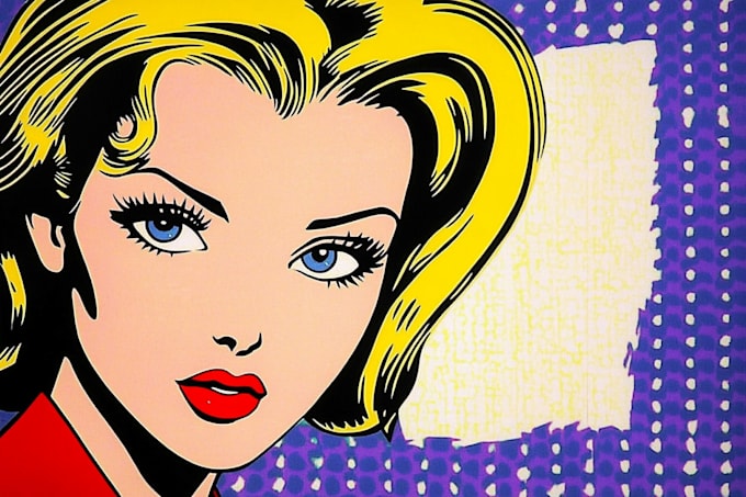 do a retro pop art roy lichtenstein style
