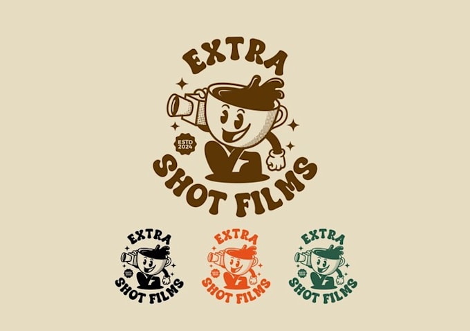 design rubber hose styled production studio logo