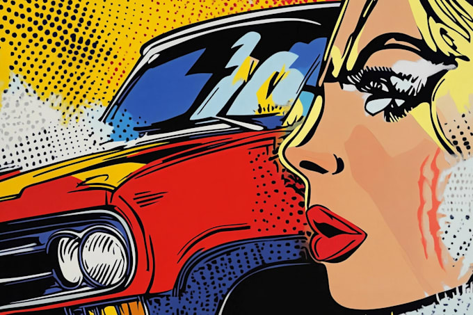 draw pop art or roy lichtenstein style