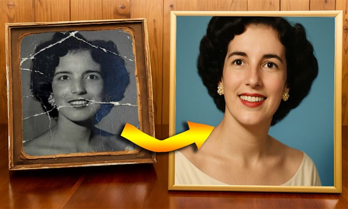 urgently colorize old damage photo, fix blurry picture, and image restoration