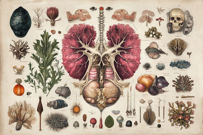 do botanical and anatomical scientific illustrations
