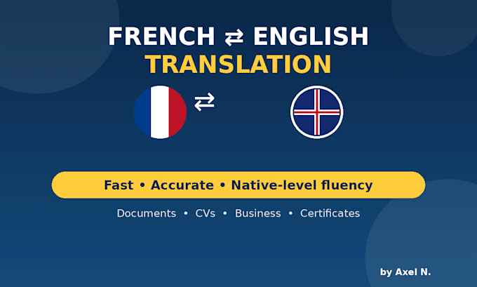 translate french to english or english to french documents