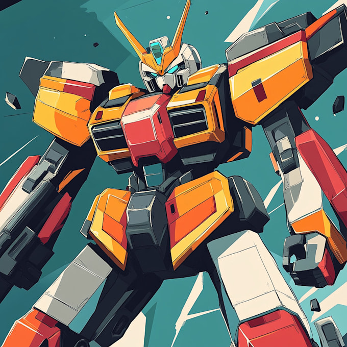 make mecha character and logo