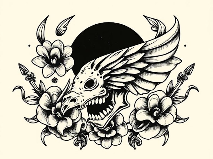 create awesome old school tattoo style desig