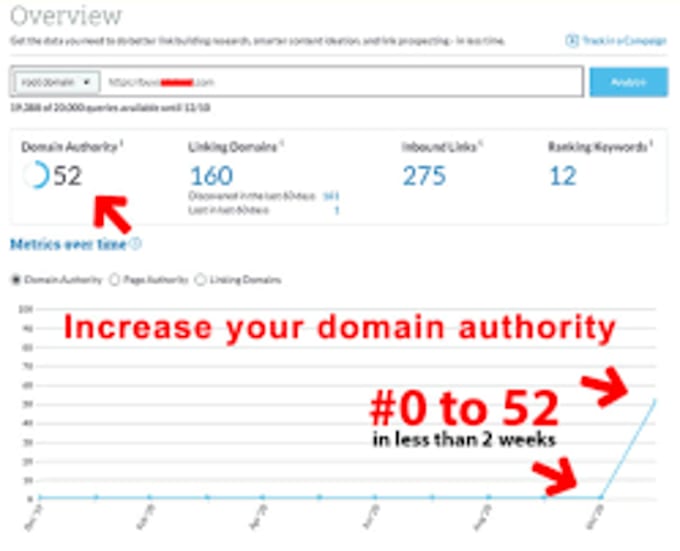 increase da domain authority 50plus for top rank your website