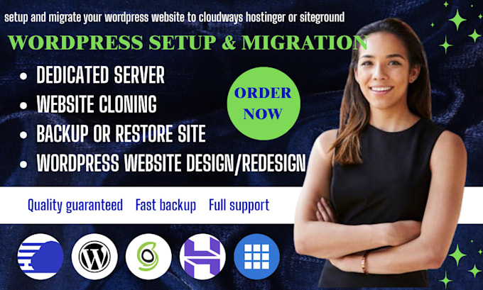 setup and migrate your wordpress website to cloudways hostinger or siteground