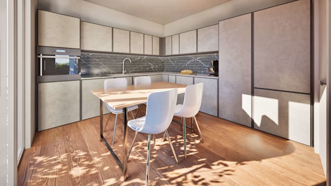 design and 3d photorealistic render interiors