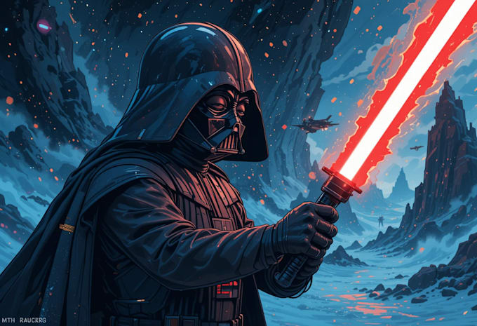 create star wars and sci fi illustration