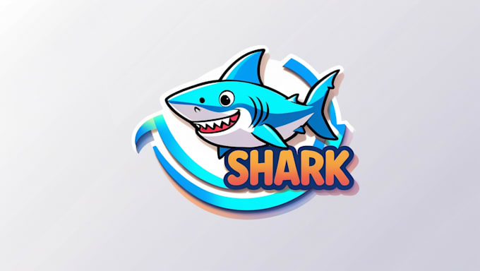 do creative shark mascot logo in 1 day