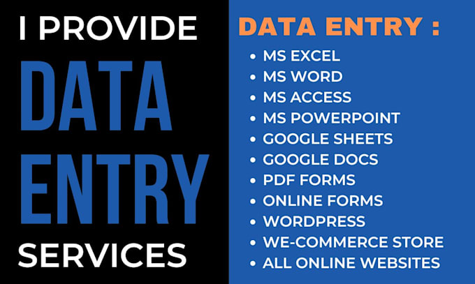 provide data entry services