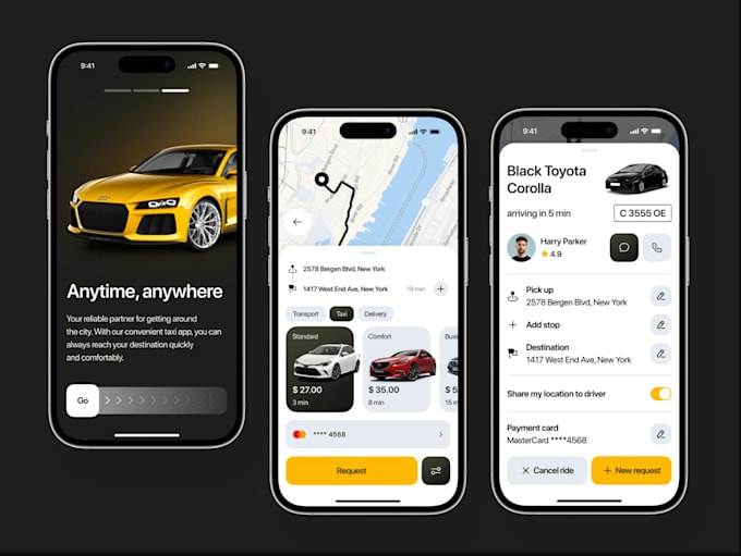 create taxi and bike booking app android and ios app