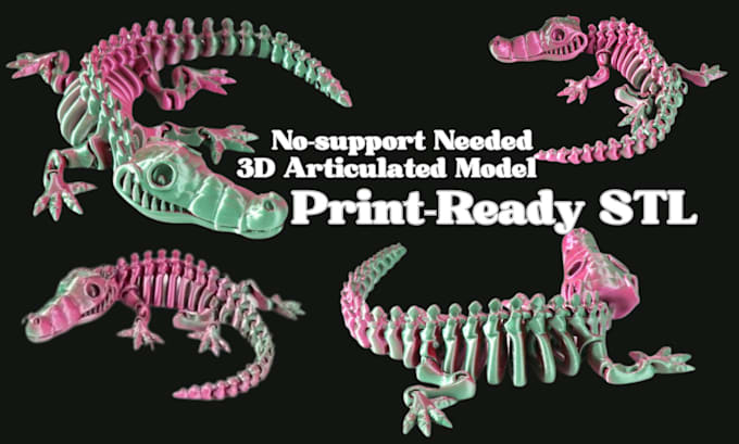 Do 3d articulated animal, 3d flexi model, toys, dragon stl files for 3d ...