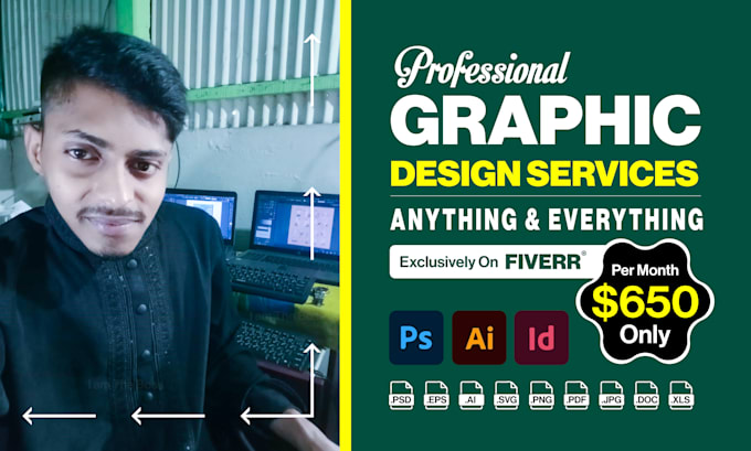 give monthly graphic design services