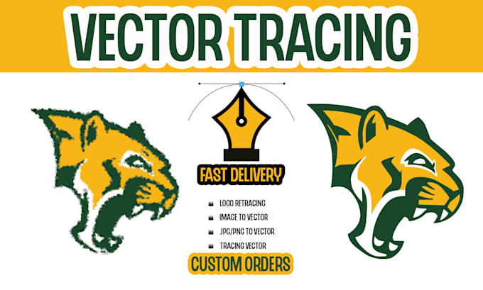 do vectorize image, redraw logo, convert image to vector in adobe illustrator