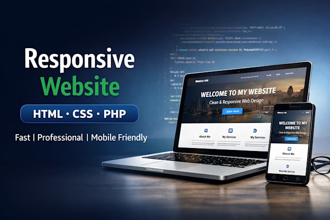design responsive website  using HTML CSS PHP or wordpres