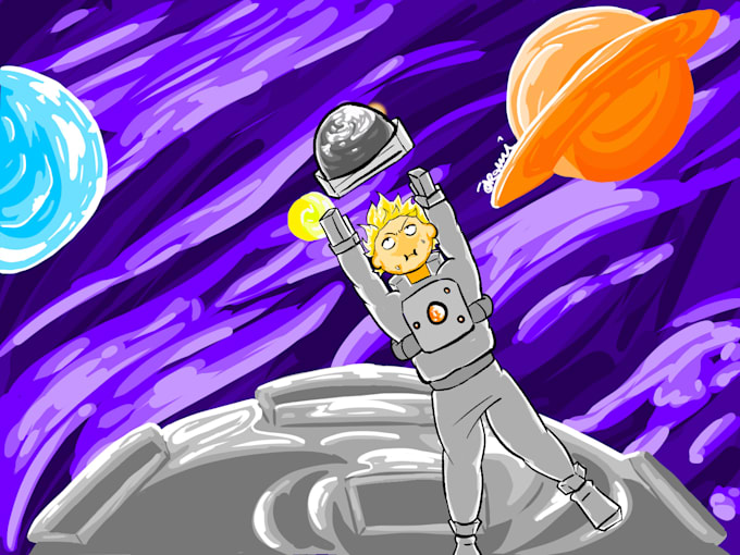 create cartoony illustrations for you