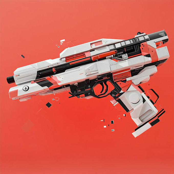 draw quality weapon concept art for gaming and more