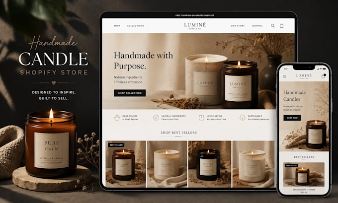 build handmade candle shopify store handmade candle website candle shopify store