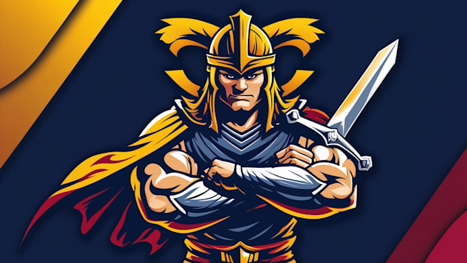 make unique warrior logo with source file in 24 hours