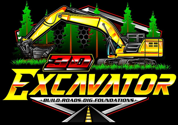 design wonderful excavator logo