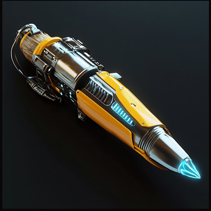 do  a 3d weapon illustration for gaming