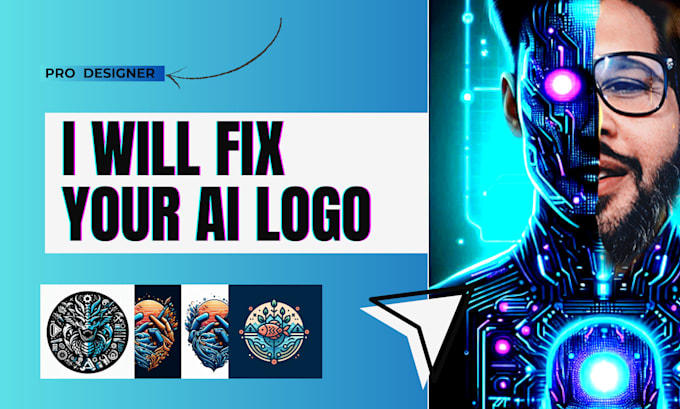 fix, correct, scale up, redraw your ai generated logo