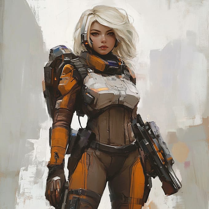 paint fantasy sci fi illustration and character design