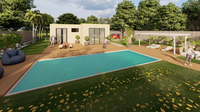create landscape ,patio and courtyard
