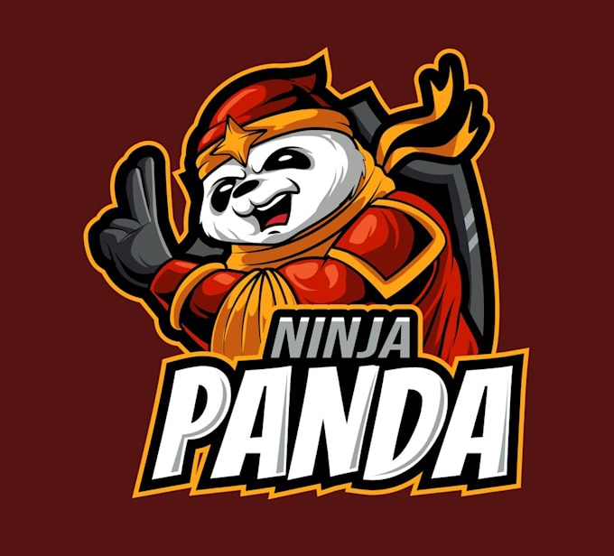 design modern panda mascot logo