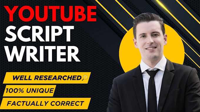 be your professional faceless youtube scriptwriter for any niche
