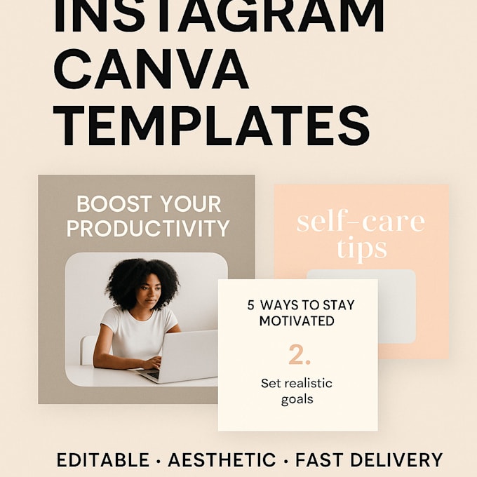 Design aesthetic instagram canva templates for your brand by Nslavuj ...