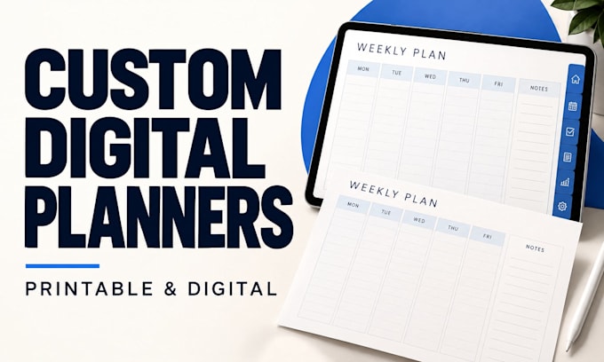 design hyperlinked digital planners for etsy and goodnotes