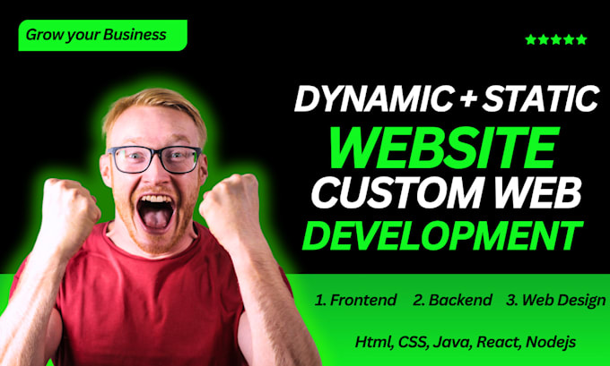 build responsive, dynamic website or HTML,CSS landing page portfolio website