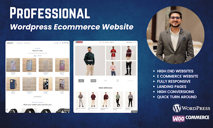 build and develop a responsive ecommerce website using wordpress and woocommerce