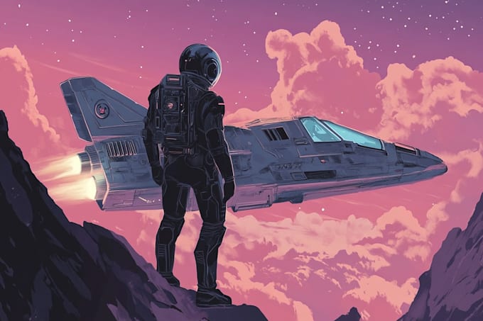 draw star wars, game character or sci fi game character art
