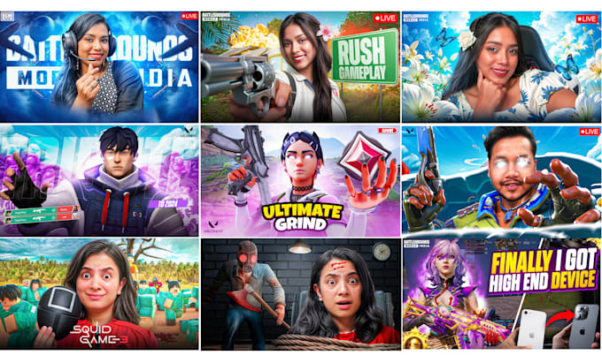 design high CTR gaming thumbnails to get more clicks