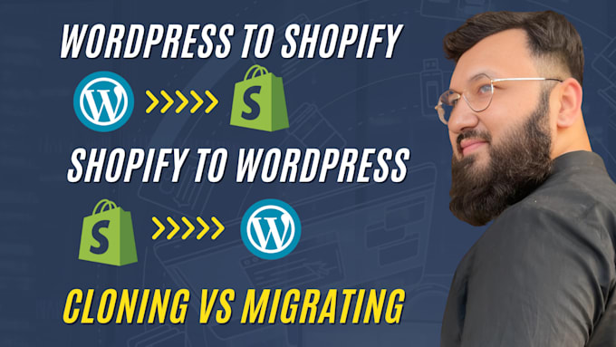 move your shopify site to wordpress or wordpress to shopify