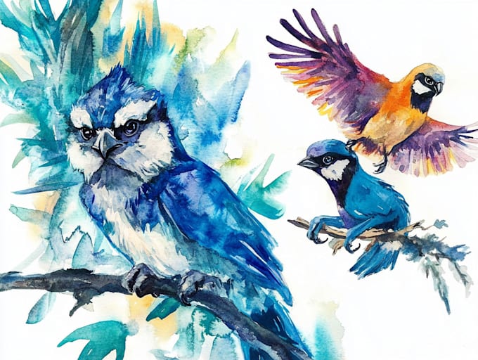 do watercolor painting of animals, botanicals, objects
