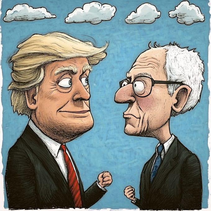 draw political caricature and cartoon