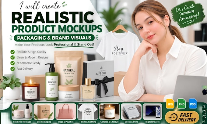 create realistic product mockups and packaging designs