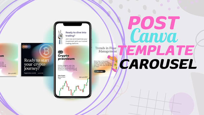 design carousel for instagram facebook canva template