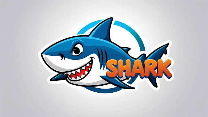do creative shark mascot logo in 1 day