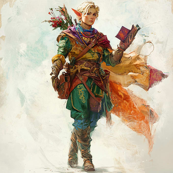 draw a character art, dnd, and dnd character, game art