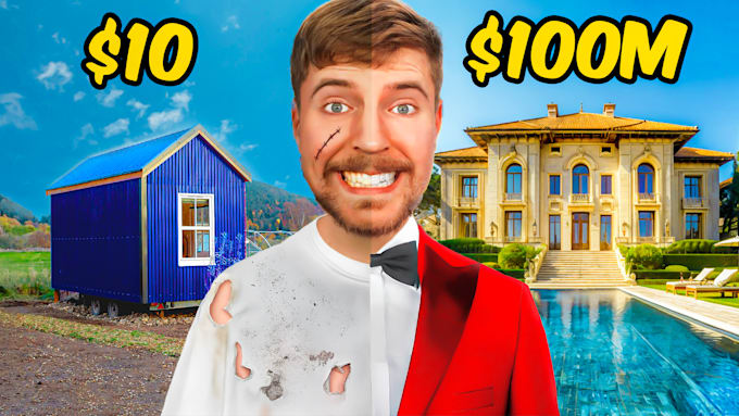 design a before and after youtube thumbnail in USA