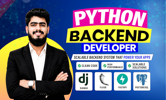 do python backend, rest API development, with database, and authentication