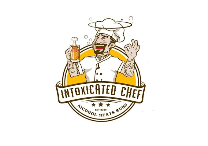design unique alcohol meats rubs logo
